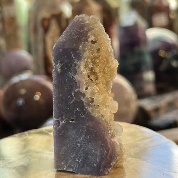 π₯SALEπ₯ Grape Agate 4 Sided Crystal Point! - Picture 8 of 9